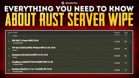 when do rustafied servers wipe.